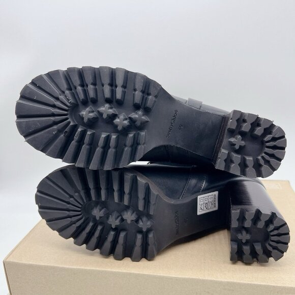 See By Chloe Hana Harness Lug Sole Platform Ankle Boots Black Leather EU 40 - Picture 10 of 12